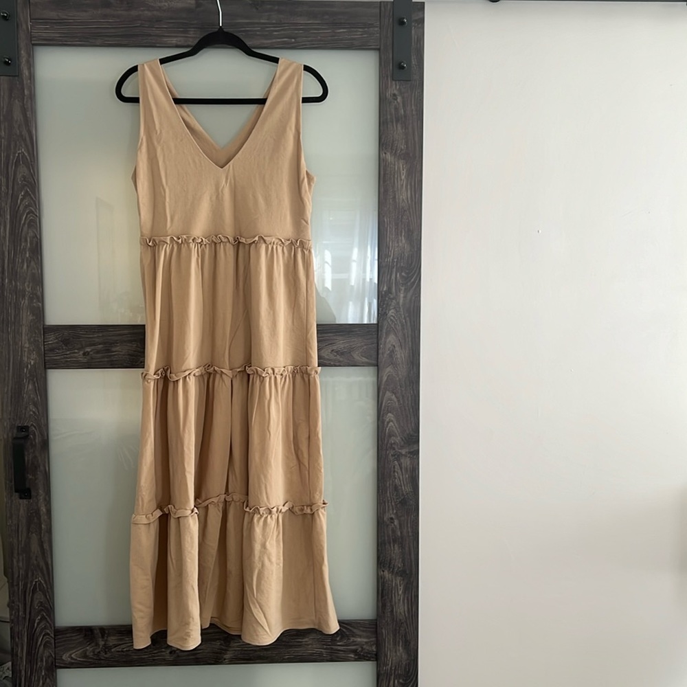 Primark Tan Ruffle long dress